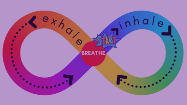 Breathe infinity sticker to use while doing Breathing Exercises for Stress Release