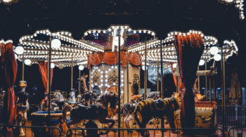 a Merry-Go-Round in an amusement park